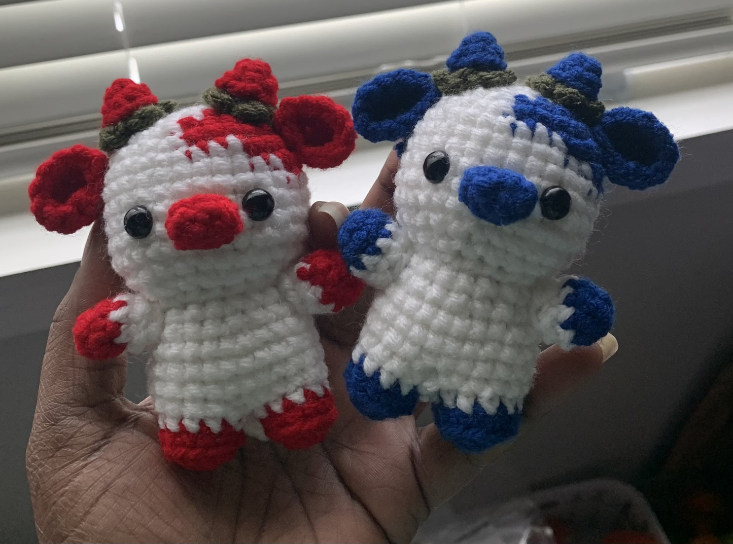 Strawberry Cow Keychains/ Bag Charms